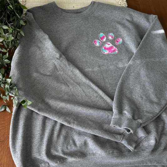Paw Print Reverse Aplique Sweater